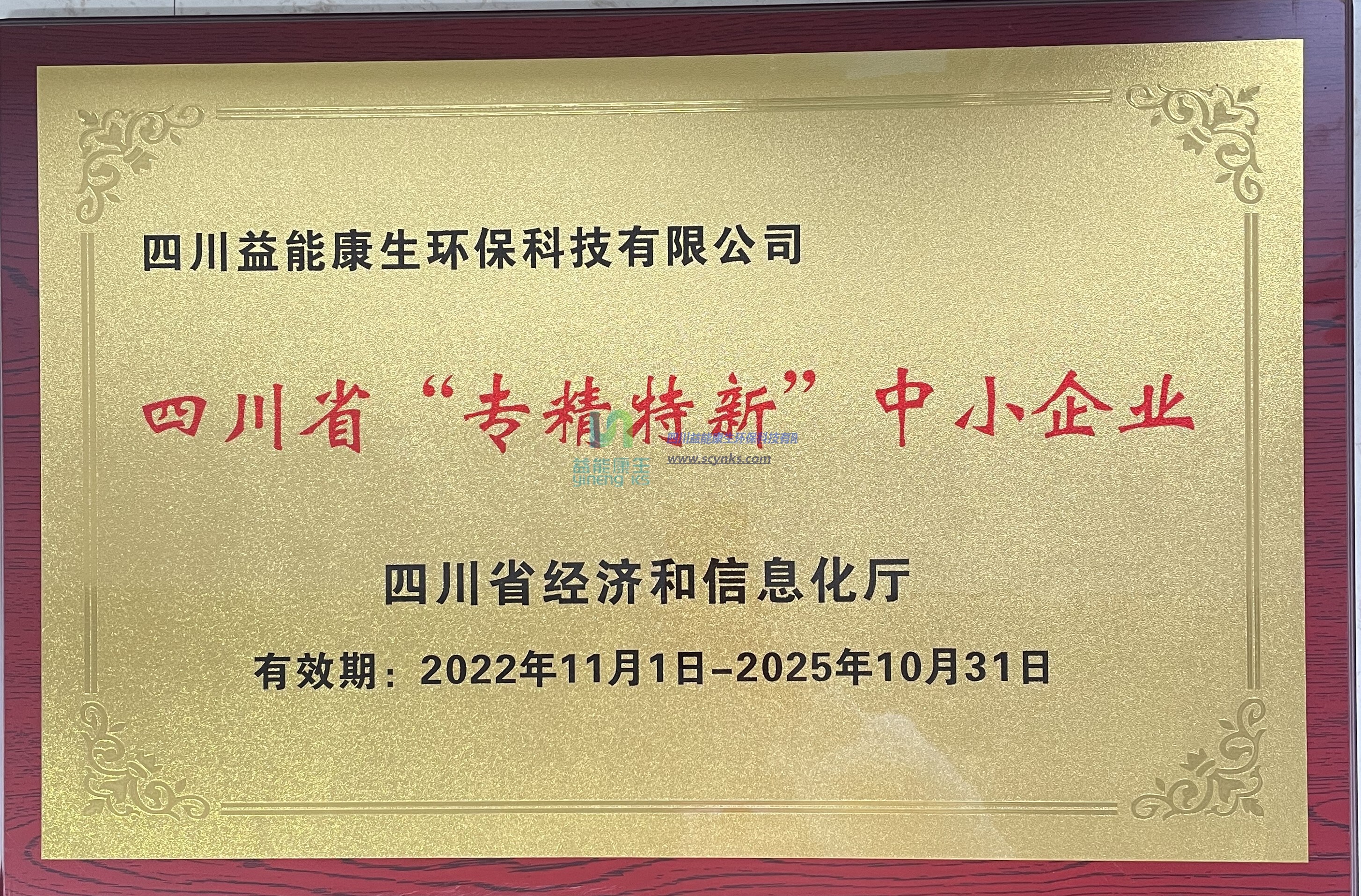 喜獲“四川省‘專(zhuān)精特新’中小企業(yè)”稱(chēng)號